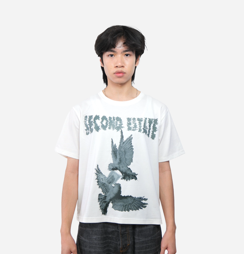 CREAM TEE - PIGEONS